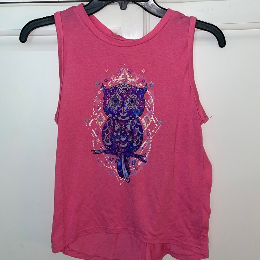 Pink Owl Tank Top